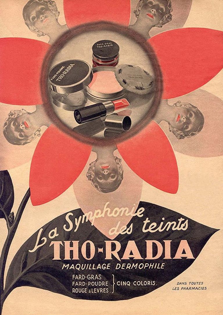 Реклама радиоактивной косметики Tho-Radia Реклама радиоактивной косметики Tho-Radia