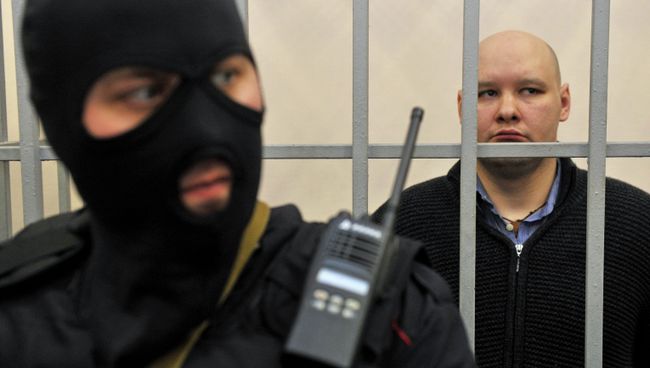 Даниил Константинов в зале Чертановского суда Москвы. Фото с места события