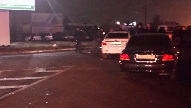Взрыв автомобиля в Пятигорске, фото с места событий