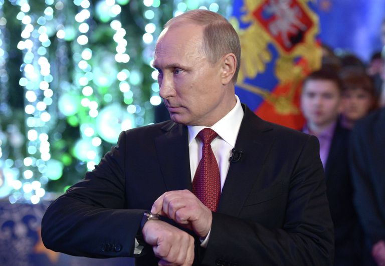 Президент России Владимир Путин во время новогоднего обращения к россиянам в Хабаровске. Президент России Владимир Путин во время новогоднего обращения к россиянам в Хабаровске.