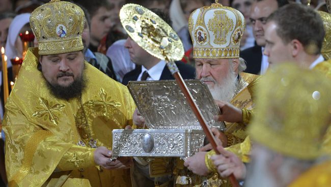 Рождественское богослужение в храме Христа Спасителя. Фото с места события
