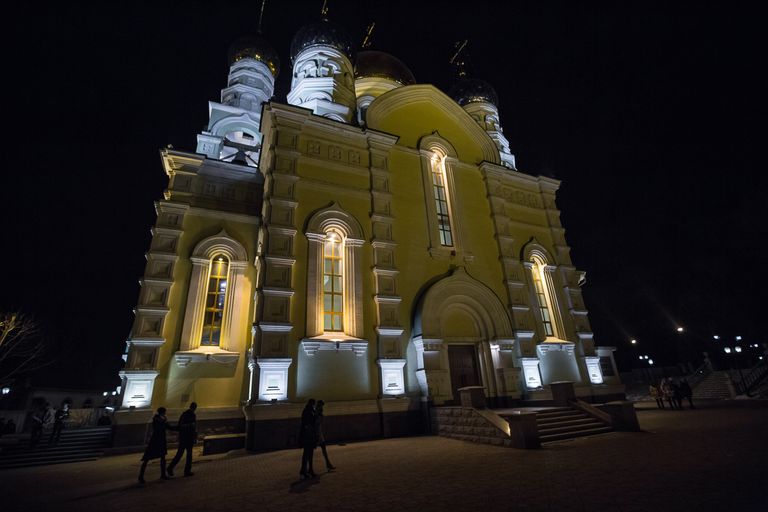 Рождественское богослужение в Покровском кафедральном соборе Владивостока Рождественское богослужение в Покровском кафедральном соборе Владивостока