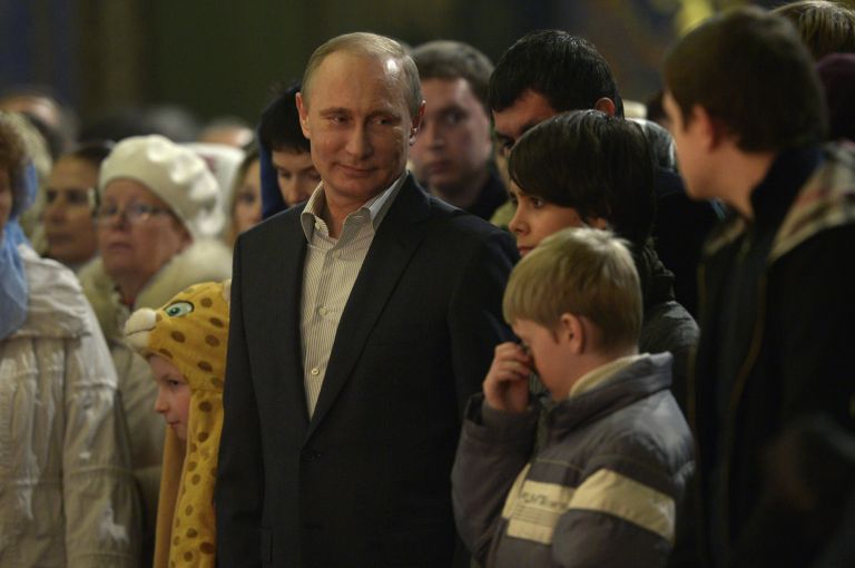Владимир Путин посетил Рождественское богослужение Владимир Путин посетил Рождественское богослужение