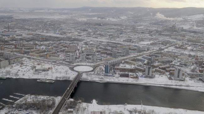 Красноярск, виды города, Коммунальный мост, архивное фото Красноярск, виды города, Коммунальный мост, архивное фото