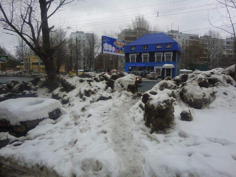Сугробы в Самаре