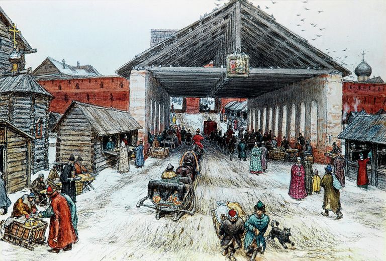 Курятный (Воскресенский) мост через реку Неглинку кисти Аполлинария Васнецова Курятный (Воскресенский) мост через реку Неглинку кисти Аполлинария Васнецова