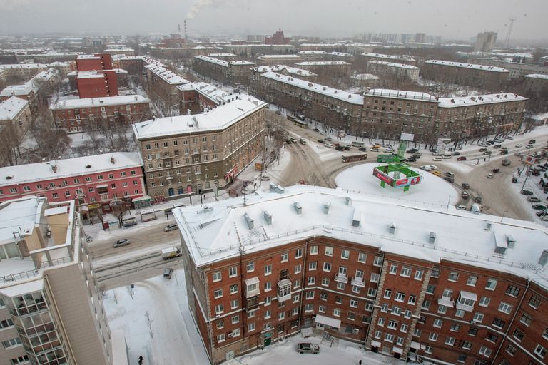 Ленинский район Новосибирска зимой Ленинский район Новосибирска зимой
