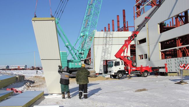 Строительство космодрома Восточный в Приамурье. Архивное фото