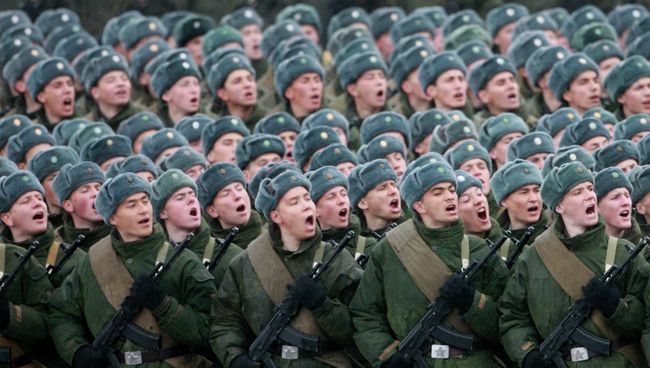 Равнение на гланокомандующего во время подготовки к Параду Победы Равнение на гланокомандующего во время подготовки к Параду Победы