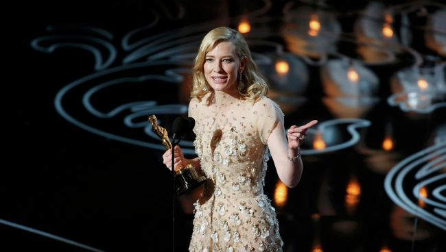 Актриса Кейт Бланшетт на 86-й церемонии вручения премии Оскар