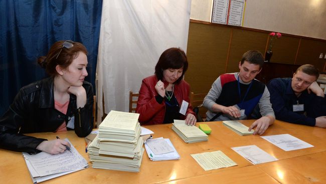 Подсчет голосов по итогам референдума о статусе Крыма