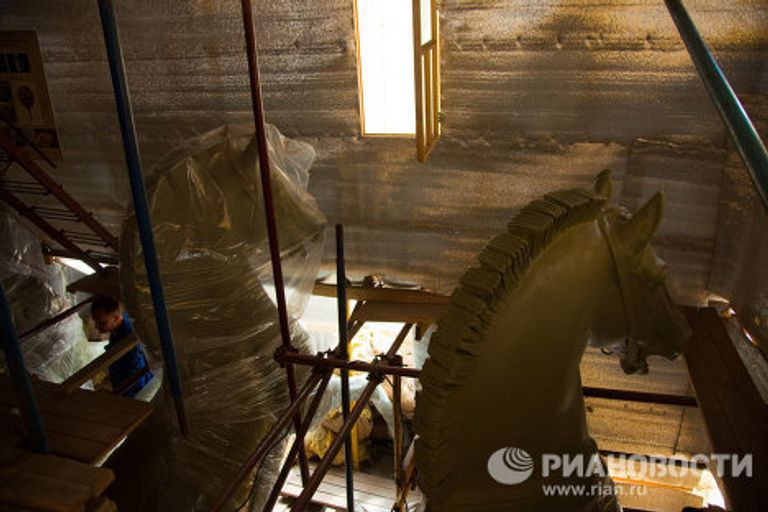 Золотая стадия реставрационных работ в Большом театре Золотая стадия реставрационных работ в Большом театре