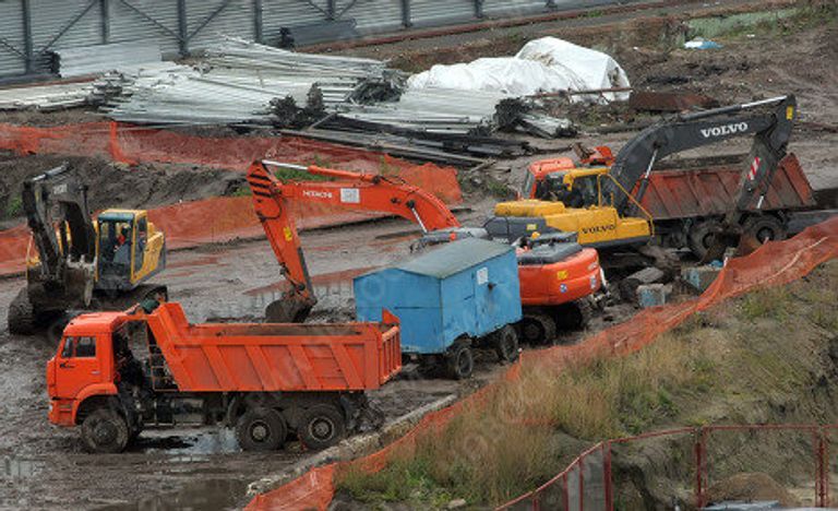Стройплощадка делового центра Охта-центр в Санкт-Петербурге Стройплощадка делового центра Охта-центр в Санкт-Петербурге