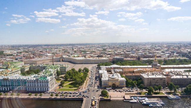 Вид Петербурга с верхней точки Вид Петербурга с верхней точки