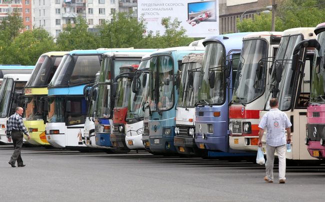 Работа маршрутных такси и автобусов в Москве