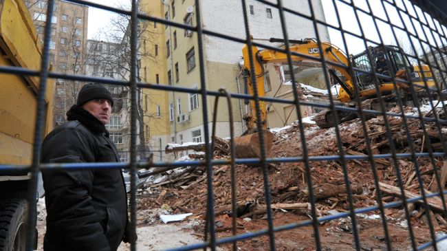 Снос дома в Большом Козихинском переулке в Москве Большой Козихинский 25