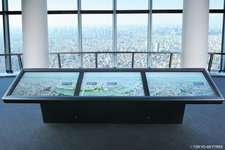 Вид на город со смотровой площадки телебашни Sky Tree Вид на город со смотровой площадки телебашни Sky Tree