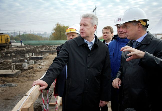 С.Собянин посетил строящийся первый корпус электродепо Братеево С.Собянин посетил строящийся первый корпус электродепо Братеево