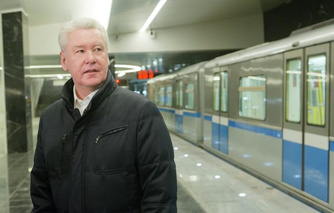С.Собянин на открытии станции метро Пятницкое шоссе