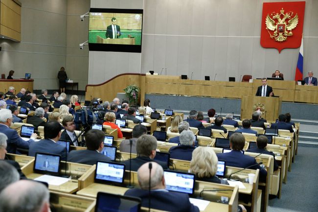 Д.Медведев на пленарном заседании Государственной Думы РФ