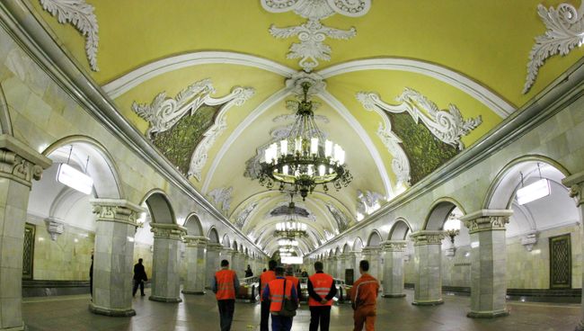 Станция Кольцевой линии Московского метрополитена Комсомольская
