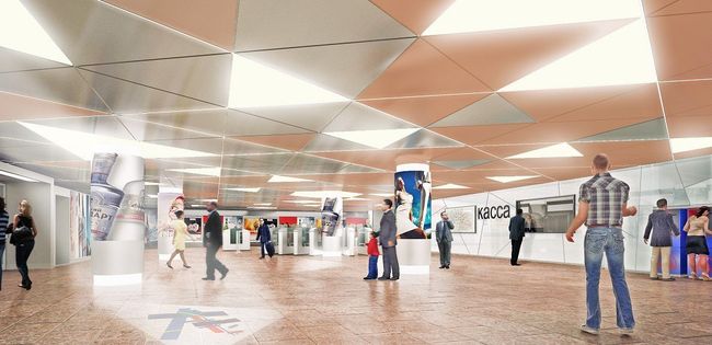 Дизайн метро Третьяковская