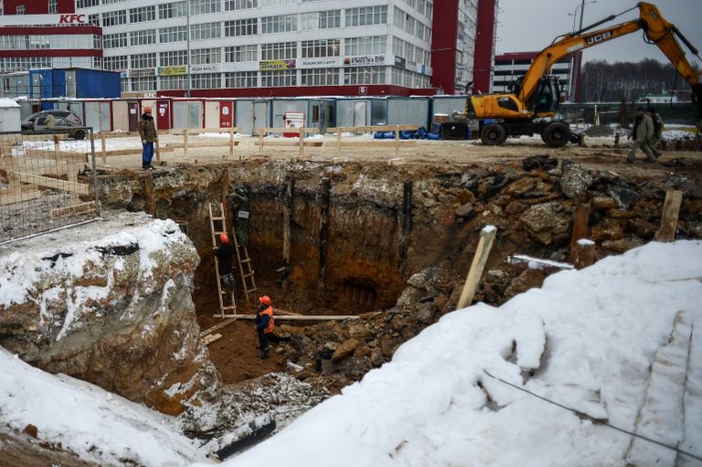 Строительство станции московского метрополитена Румянцево Строительство станции московского метрополитена Румянцево
