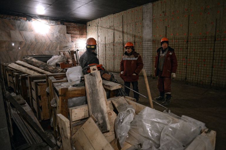 Строительство станции московского метрополитена Румянцево Строительство станции московского метрополитена Румянцево