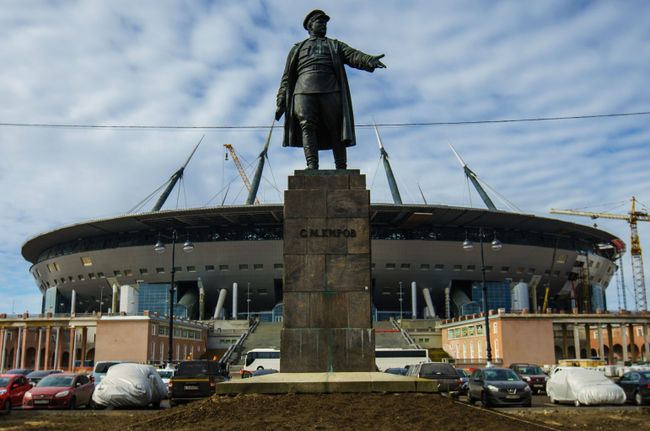 Строительство стадиона Зенит-Арена в Санкт-Петербурге