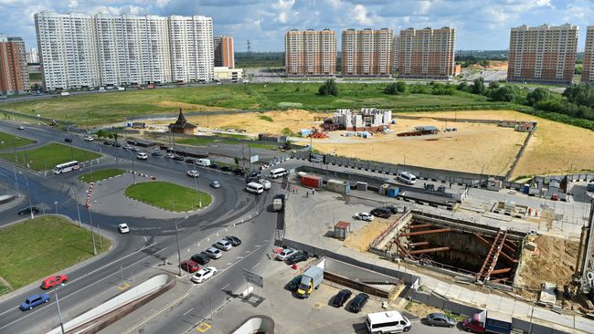 Строительство Кожуховской линии метро в районе Некрасовка в Москве (станция Некрасовка) Строительство Кожуховской линии метро в районе Некрасовка в Москве (станция Некрасовка)