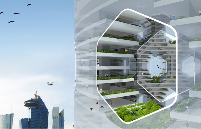 Вертикальный город от Luca Curci Architects Вертикальный город от Luca Curci Architects