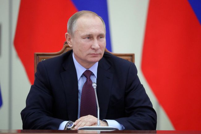 Рабочая поездка президента РФ В. Путина в Санкт-Петербург