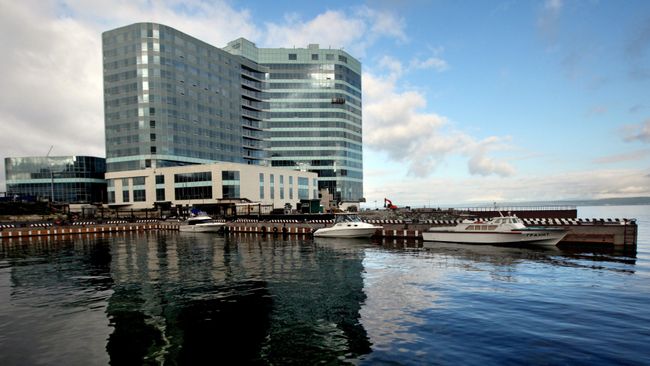 Строительство пятизвездочной гостиницы Hyatt Regency Vladivostok. Архивное фото