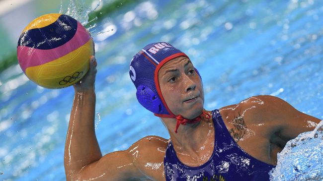 Игрок женской сборной России по водному поло Екатерина Прокофьева Игрок женской сборной России по водному поло Екатерина Прокофьева