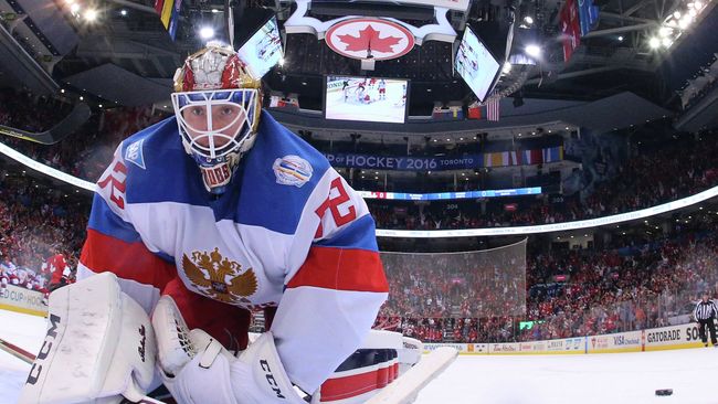 Вратарь сборной России Сергей Бобровский Вратарь сборной России Сергей Бобровский
