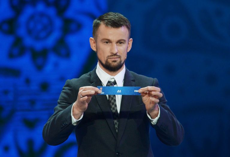 Тренер Зенита Сергей Семак на церемонии официальной жеребьевки Кубка конфедераций-2017
