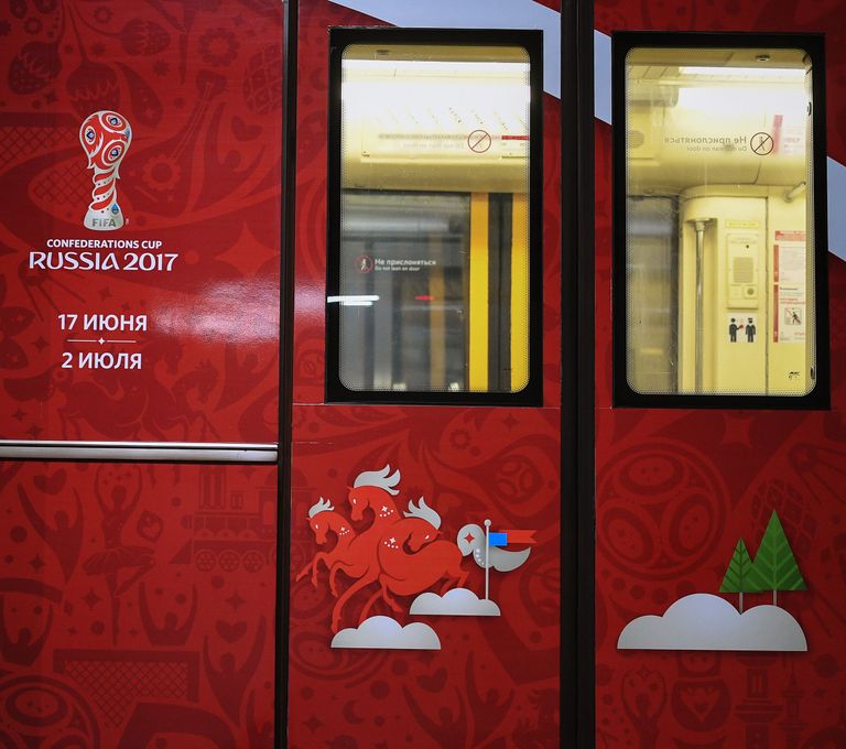 Запуск поезда метро, посвящённого Кубку конфедераций FIFA 2017 Запуск поезда метро, посвящённого Кубку конфедераций FIFA 2017