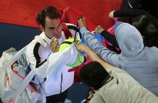 Роджер Федерер после выхода в финал Australian Open Роджер Федерер после выхода в финал Australian Open