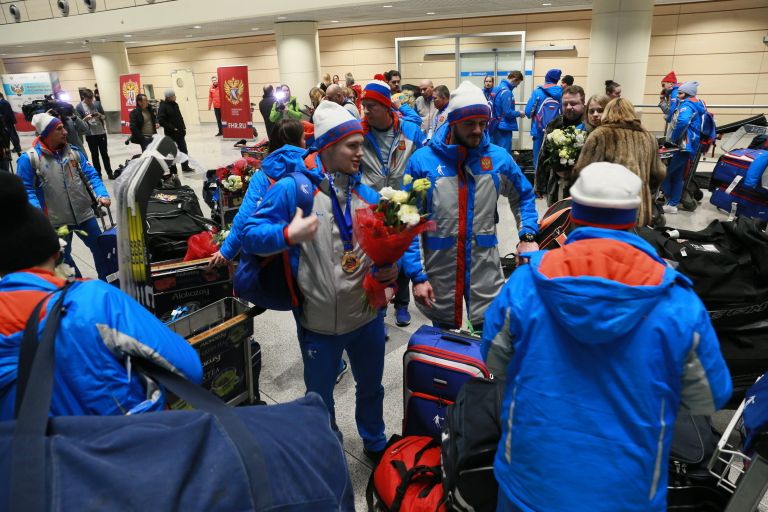 Прилет сборной России с XXVIII Всемирной зимней Универсиады в Москву Прилет сборной России с XXVIII Всемирной зимней Универсиады в Москву
