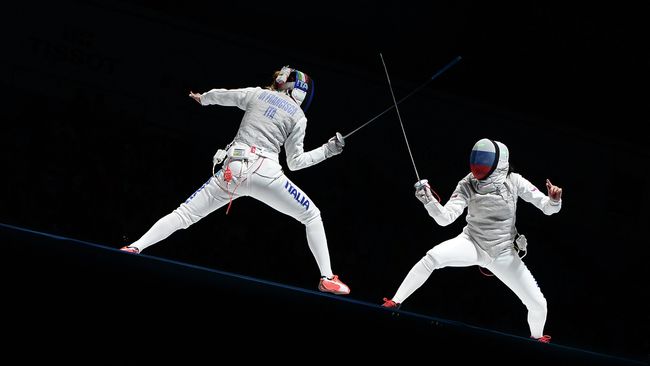 Финальный поединок по фехтованию на рапирах на чемпионате мира в Москве Финальный поединок по фехтованию на рапирах на чемпионате мира в Москве