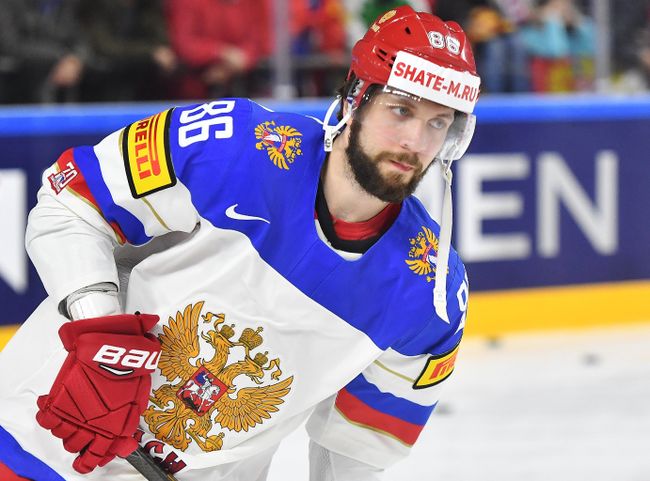 Форвард сборной России Никита Кучеров Форвард сборной России Никита Кучеров
