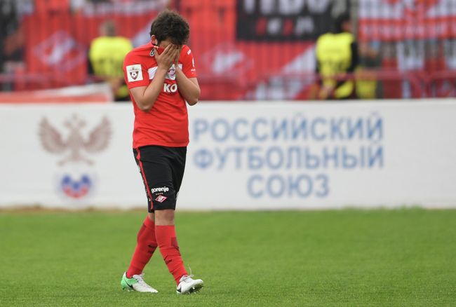 Защитник Спартака Георгий Джикия