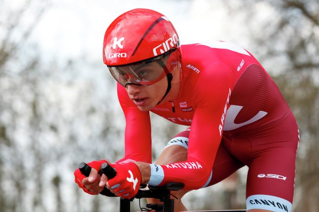 Словенский велогонщик Симон Шпилак из команды Katusha-Alpecin