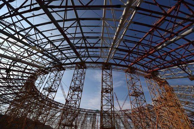 Строительство стадиона Самара Арена Строительство стадиона Самара Арена