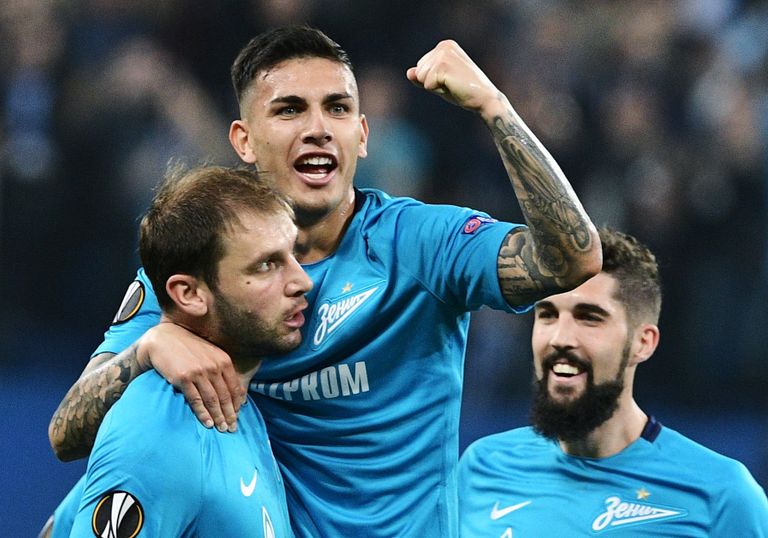 Игроки ФК Зенит Бранислав Иванович, Леандро Паредес и Миха Мевля (слева направо) Игроки ФК Зенит Бранислав Иванович, Леандро Паредес и Миха Мевля (слева направо)