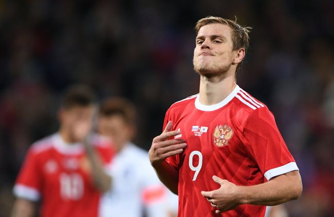 Форвард сборной России Александр Кокорин