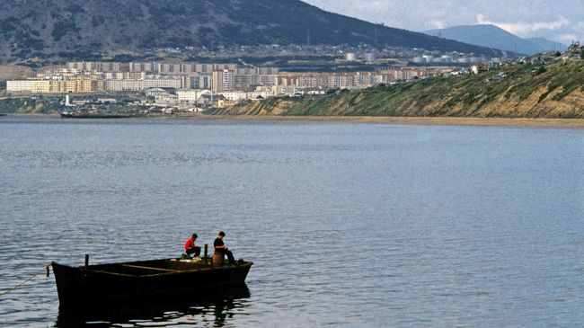 Вид на город Магадан и бухту Нагаево