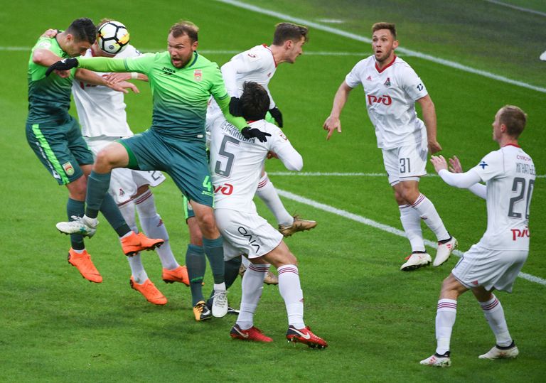Игровой момент матча 27-го тура РФПЛ Локомотив - Уфа Игровой момент матча 27-го тура РФПЛ Локомотив - Уфа