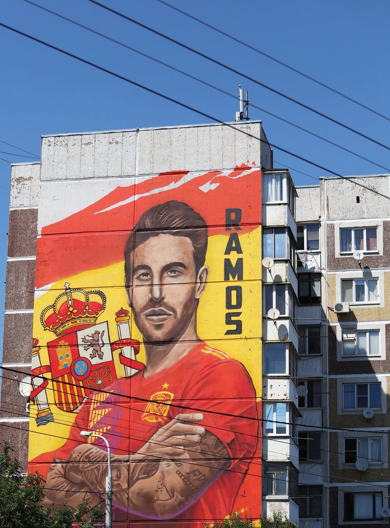 Серхио Рамос на граффити в Краснодаре Серхио Рамос на граффити в Краснодаре