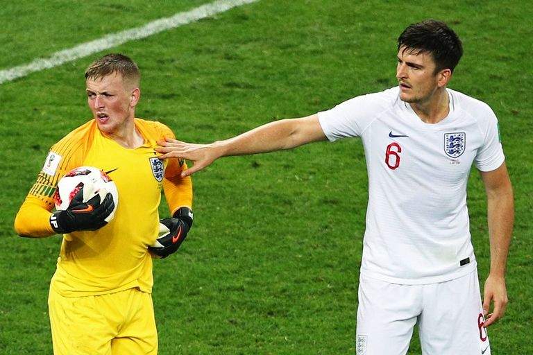 Джордан Пикфорд и Харри Магуайр Джордан Пикфорд и Харри Магуайр